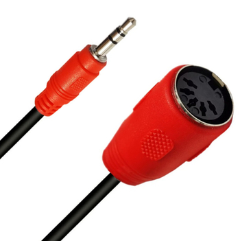 Cablu adaptor audio MIDI către TRS 3,5 mm, masculin către DIN 5-pini femeie, lungime 0.5 m, nucleu de cupru, conductori de cupru