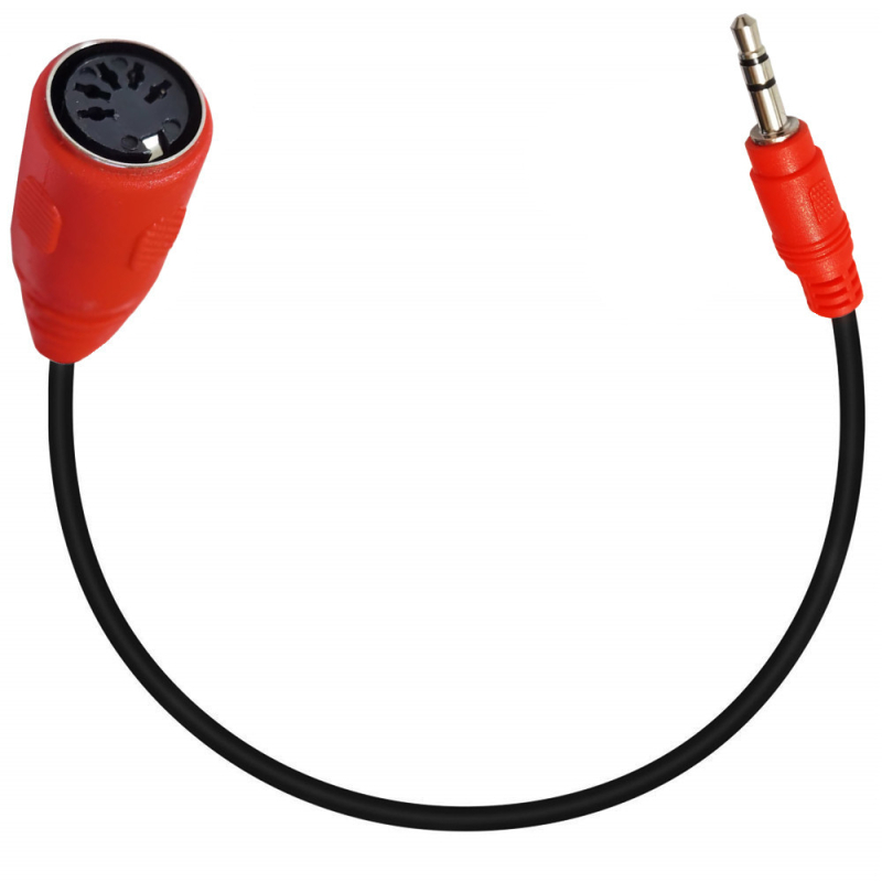 Cablu adaptor audio MIDI către TRS 3,5 mm, masculin către DIN 5-pini femeie, lungime 0.5 m, nucleu de cupru, conductori de cupru