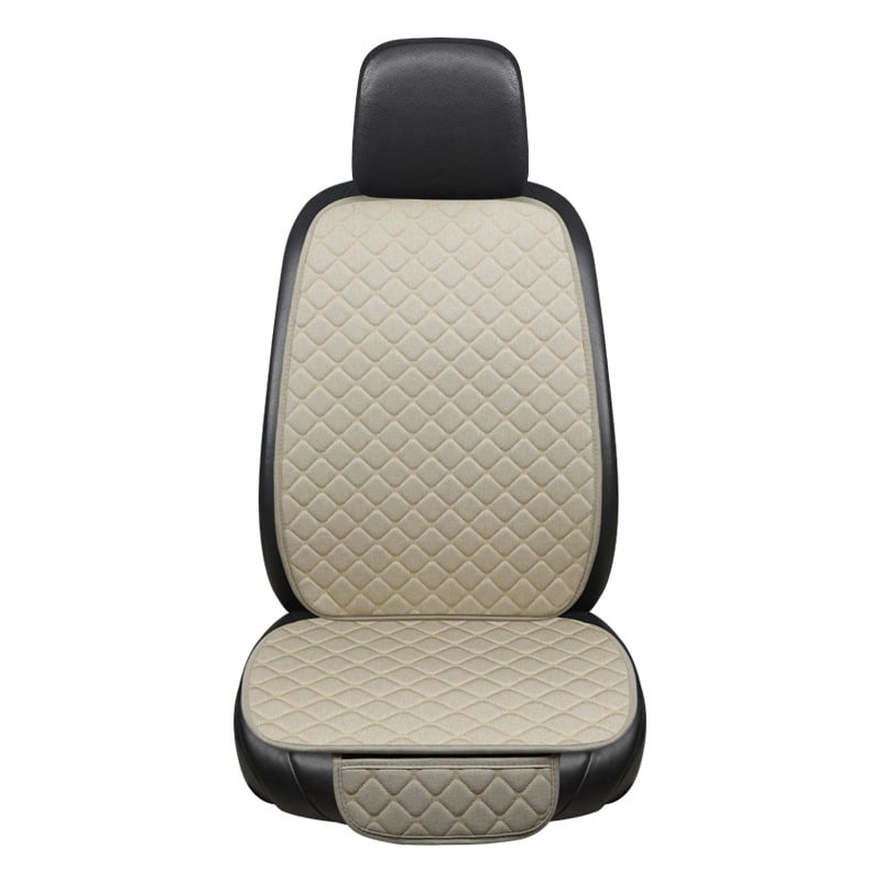 Set de perne pentru scaun auto, pentru suporturi față și spate, universal, pentru toate anotimpurile, respirabil, anti-derapare, țesătură de in cu umplutură din burete.
