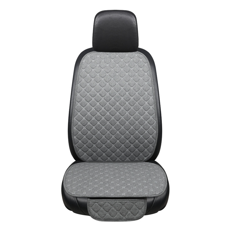 Set de perne pentru scaun auto, pentru suporturi față și spate, universal, pentru toate anotimpurile, respirabil, anti-derapare, țesătură de in cu umplutură din burete.