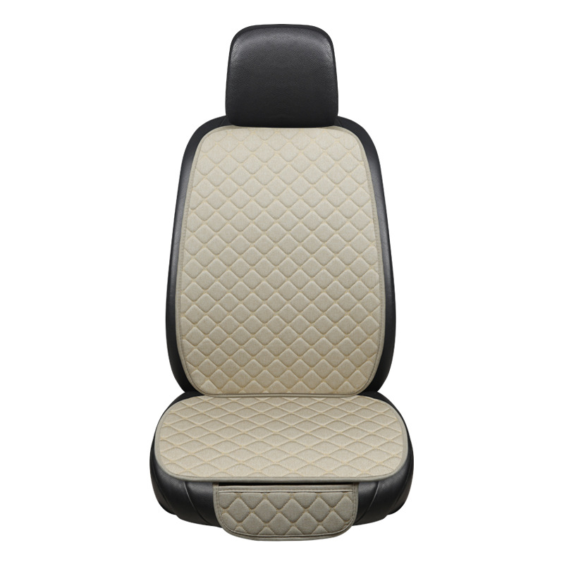 Set de perne pentru scaun auto, pentru suporturi față și spate, universal, pentru toate anotimpurile, respirabil, anti-derapare, țesătură de in cu umplutură din burete.