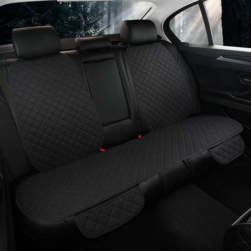 Set de perne pentru scaun auto, pentru suporturi față și spate, universal, pentru toate anotimpurile, respirabil, anti-derapare, țesătură de in cu umplutură din burete.