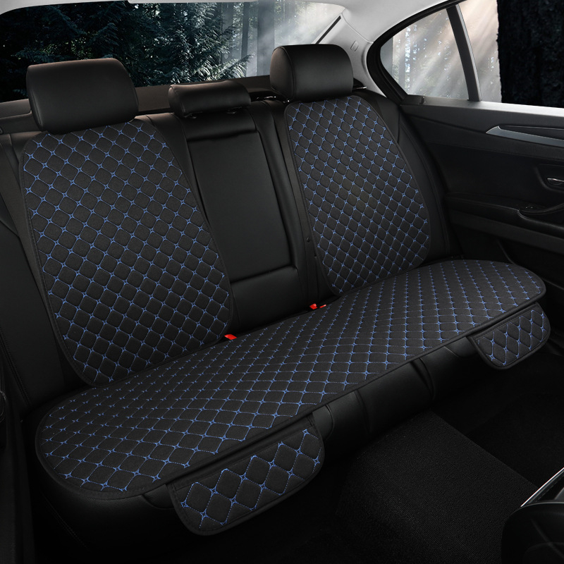 Set de perne pentru scaun auto, pentru suporturi față și spate, universal, pentru toate anotimpurile, respirabil, anti-derapare, țesătură de in cu umplutură din burete.