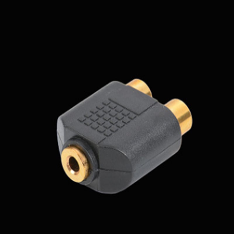 KW Χρυσοπλατιωμένος αντάπτορας ήχου, 3,5 mm θηλυκό σε διπλό θηλυκό