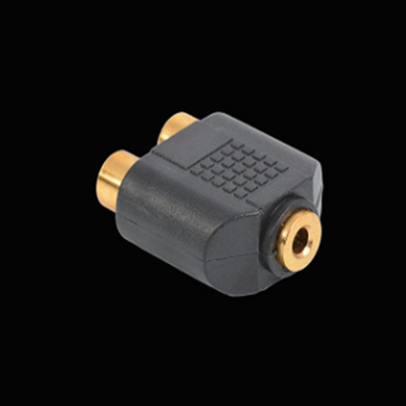 KW Χρυσοπλατιωμένος αντάπτορας ήχου, 3,5 mm θηλυκό σε διπλό θηλυκό