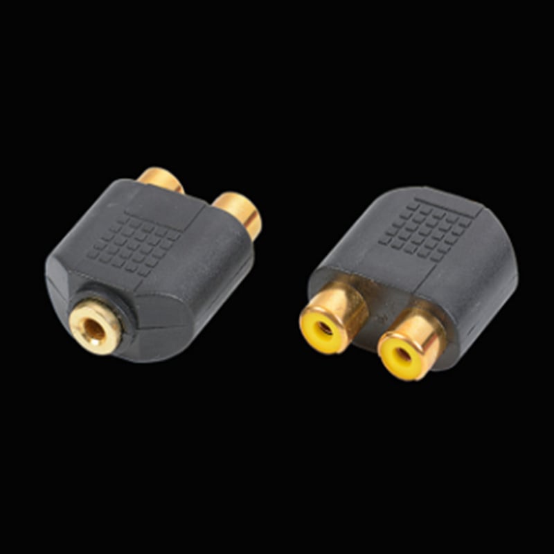 KW Χρυσοπλατιωμένος αντάπτορας ήχου, 3,5 mm θηλυκό σε διπλό θηλυκό