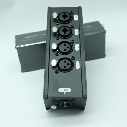 Četverokanalni XLR audio transmiter u mrežni kabel extender s izolatorom, zajedničkim uzemljenjem i izolacijom smetnji, do 300 m