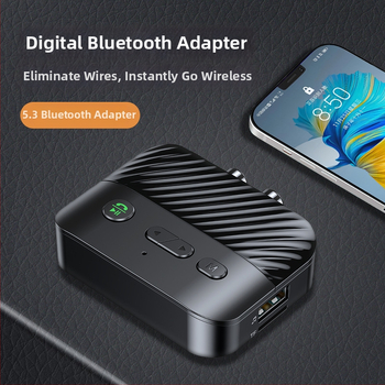 Bluetooth 5.3 audio receiver adapter s digitalnim zaslonom, MP3 player putem USB/TF kartice, 3,5 mm i USB sučelja, Plug and Play, bez vanjskog napajanja, domet 10 m, 2.4 GHz