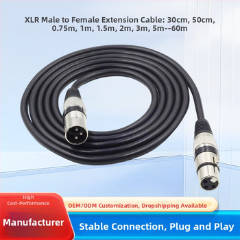 XLR kabel, muški–ženski, za mikrofon, 10 m, kabel za mikser i pojačalo
