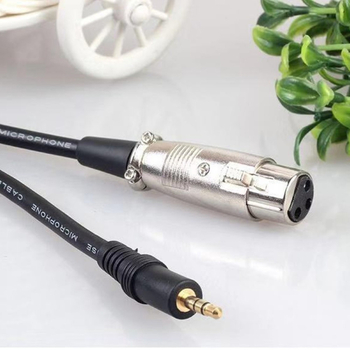 Kabel za kondenzatorni mikrofon, XLR ženski na 3,5 mm priključak, duljina 2,5 m