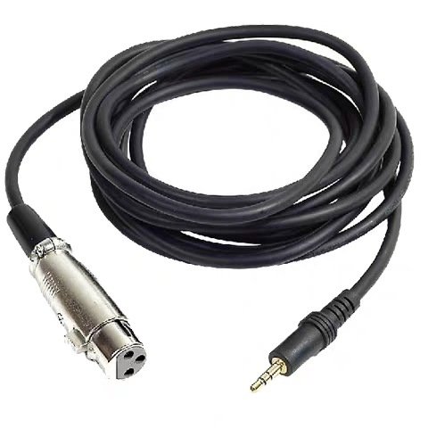 Kabel za kondenzatorni mikrofon, XLR ženski na 3,5 mm priključak, duljina 2,5 m