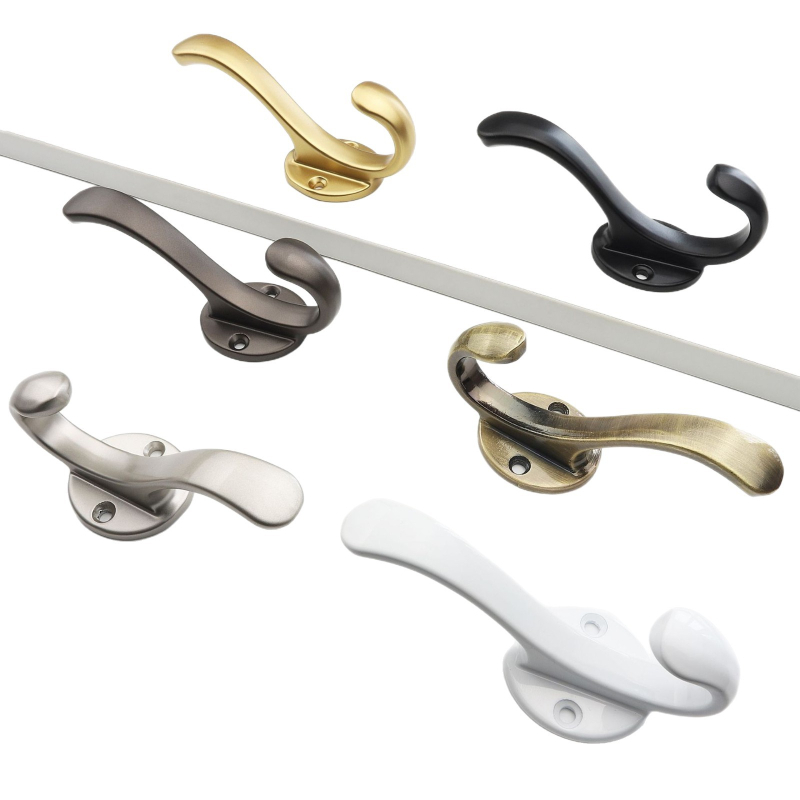 Cuier de perete din aliaj de aluminiu, cu gaură – HK027, stil lux ușor