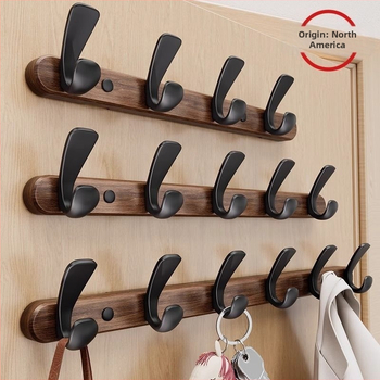 Cuier de perete Row hook pentru haine, din plastic, finisaj anodizat, pentru depozitare, stil modern simplu