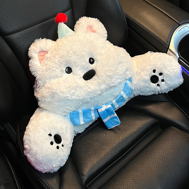 Auto sjedalo jastučić za sve sezone, crtani West Highland Terrier, navlaka za unutrašnjost sjedala, ugodan dodir, slatko za djevojke