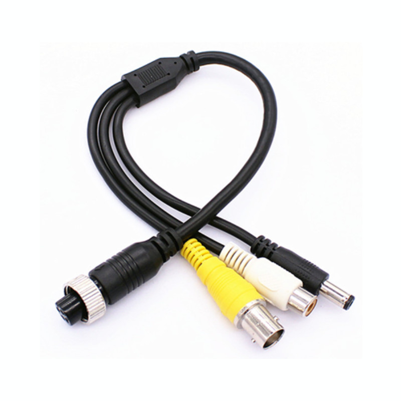Adapter kabel DVR-u za nadzor u vozilu s avionskim konektorom: BNC ženski, RCA ženski i DC muški
