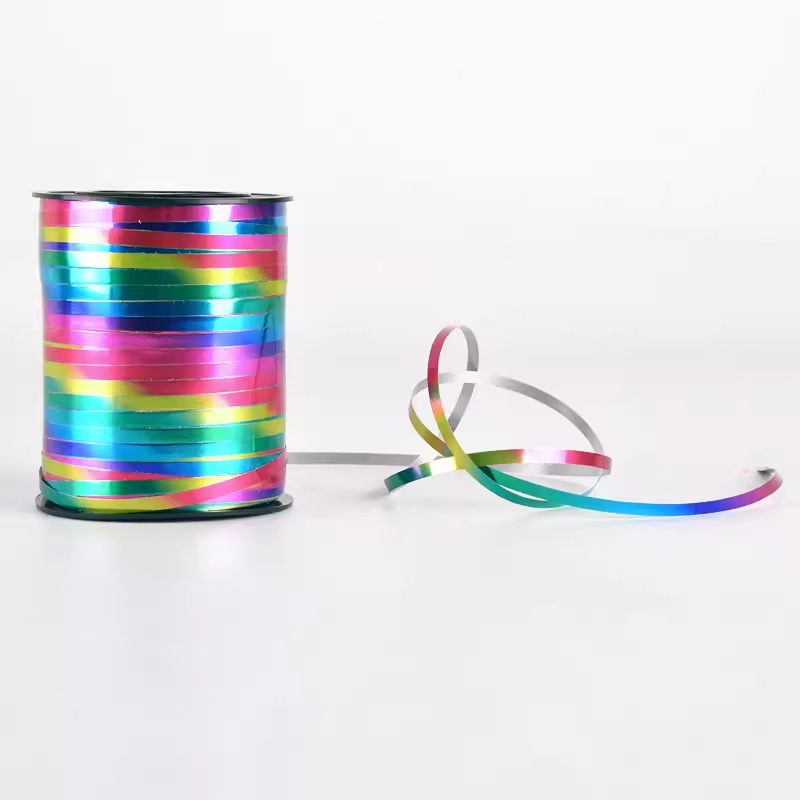 Balonska užad s laserskom vrpcom za dekoracije (Brand: Happy bubbles; Duljina: 500 jardi; Materijali: vrpca, cvijet za povlačenje; Kategorija: rekviziti za uređenje prostora)