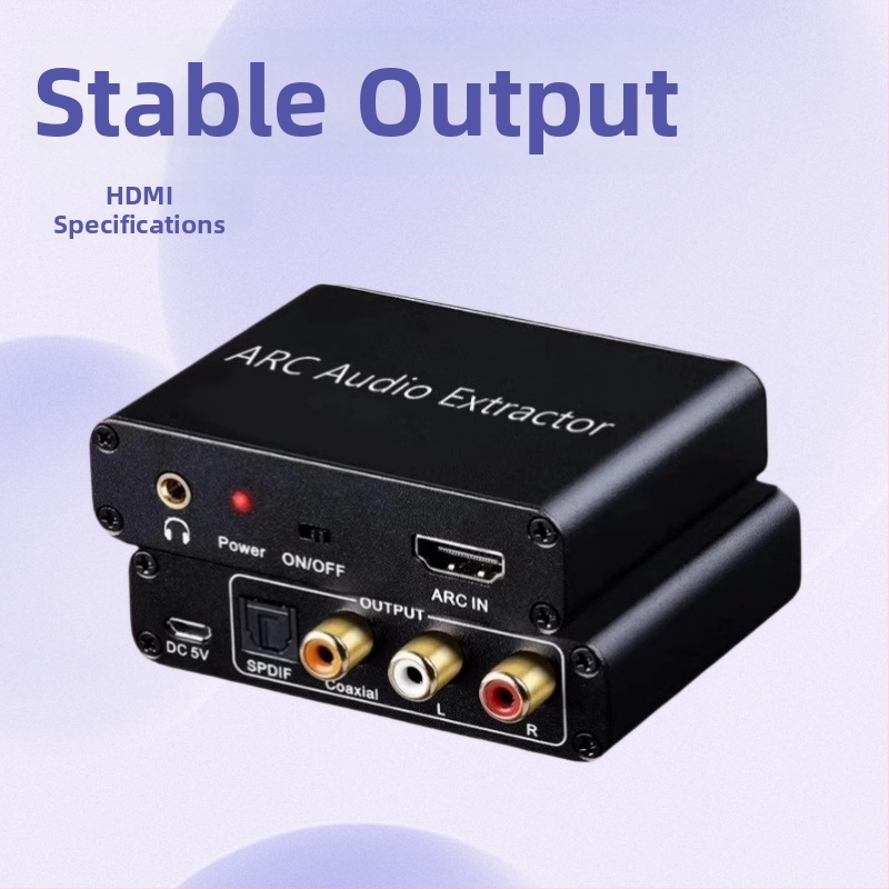 ARC7200 Audio Return Channel adaptér, optické vlákno/koaxiálny vstup, 3,5 mm výstup pre slúchadká, napájanie cez USB, podpora správy energie, diaľkové prebudenie nepodporované