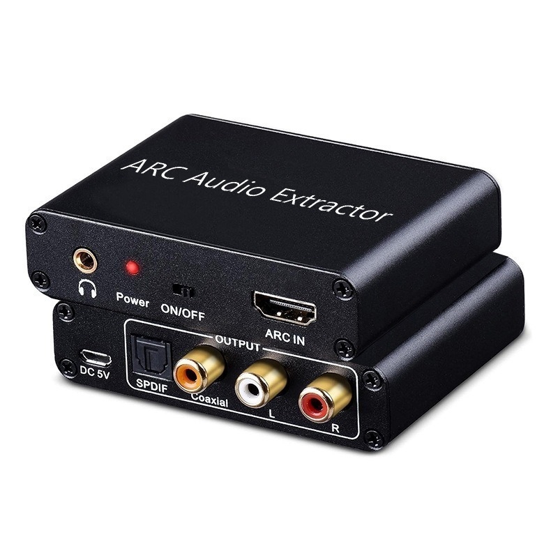 ARC7200 Audio Return Channel adaptér, optické vlákno/koaxiálny vstup, 3,5 mm výstup pre slúchadká, napájanie cez USB, podpora správy energie, diaľkové prebudenie nepodporované