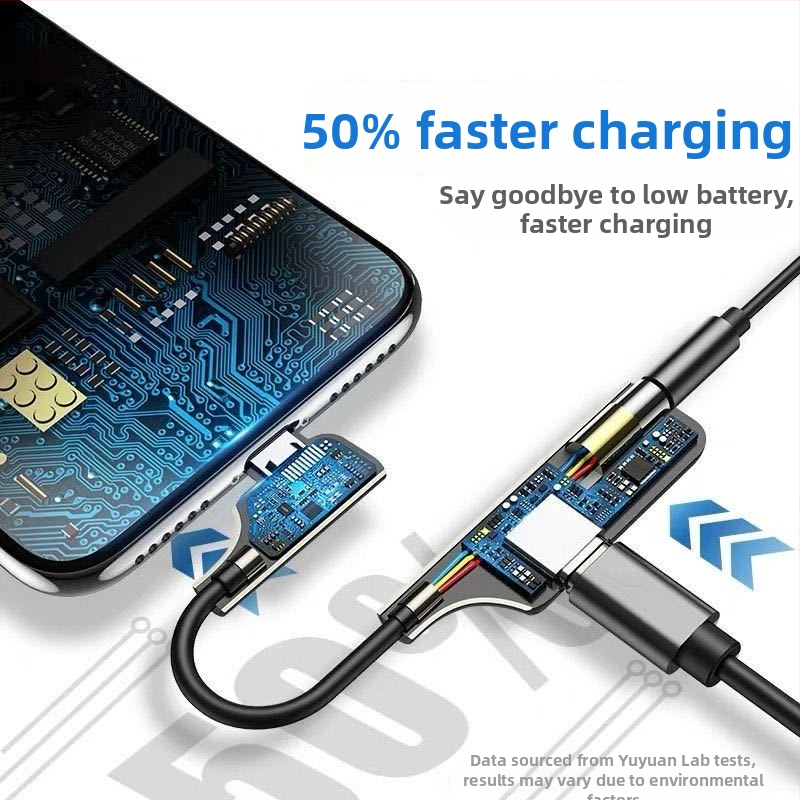 Lightning na 3,5 mm audio adaptér, 2-v-1, zinková zliatina, pravouhlý konektor, kompatibilný s iPhone 7/8/X/11/12