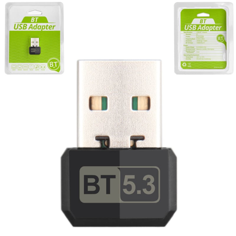 BT53 USB Bluetooth Audio Pošiljatelj/Prijemnik – USB Sučelje, Bluetooth 5.3, Brzina prijenosa 3 Mbps, Doseg 10 m, Plug‑and‑Play