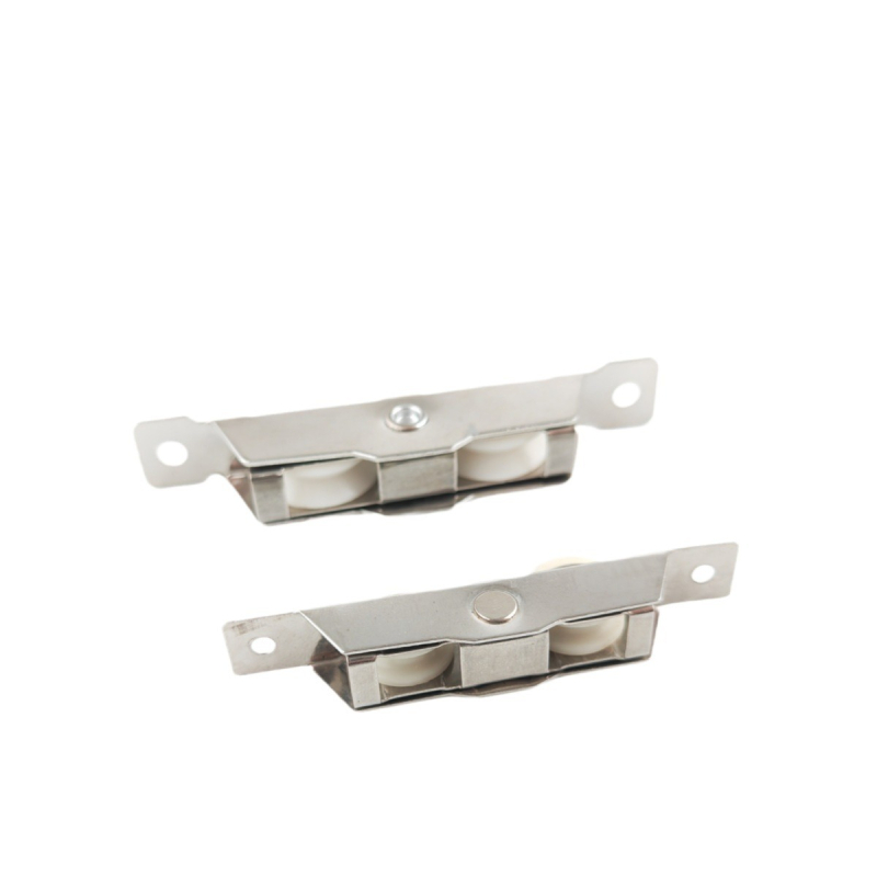 Rolka za klizna vrata od nehrđajućeg čelika, prilagodljiva, model G-7, promjer 107 mm, promjer osi 13 mm, radijus utora za konopac 5,2 mm