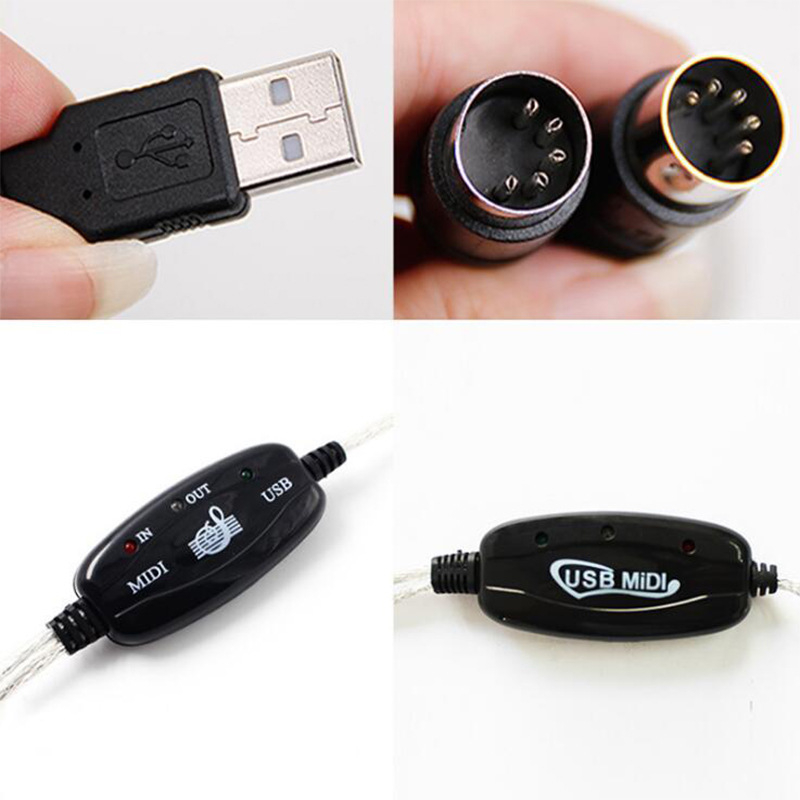 MIDI to USB kabel za električni klavir, niklano kućište, bakreno jezgro, model B31200110