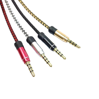 Cablu audio împletit cu Velcro, învelitoare din nailon, conectori 3,5 mm bărbați la 3,5 mm bărbați, nucleu CCA, conductor din aliaj, BV certificat