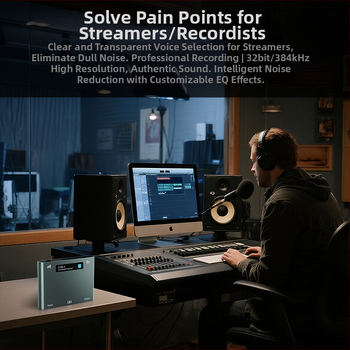 Κάρτα ήχου για ζωντανή μετάδοση, μετατροπέας 2-σε-1 στερεο, συμβατό με Apple, Huawei, Vivo, Xiaomi και Samsung κινητά (MX-108; μάρκα MX)