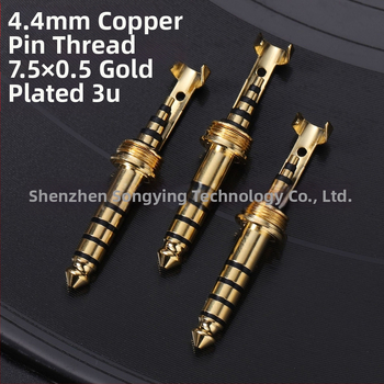 4,4 mm vyvážený audio/videový konektor - meď, nemagnetický, zlatá povrchová úprava, DIY kábel 3U