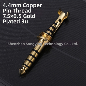 4,4 mm vyvážený audio/videový konektor - meď, nemagnetický, zlatá povrchová úprava, DIY kábel 3U