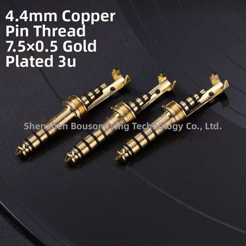 4,4 mm vyvážený audio/videový konektor - meď, nemagnetický, zlatá povrchová úprava, DIY kábel 3U