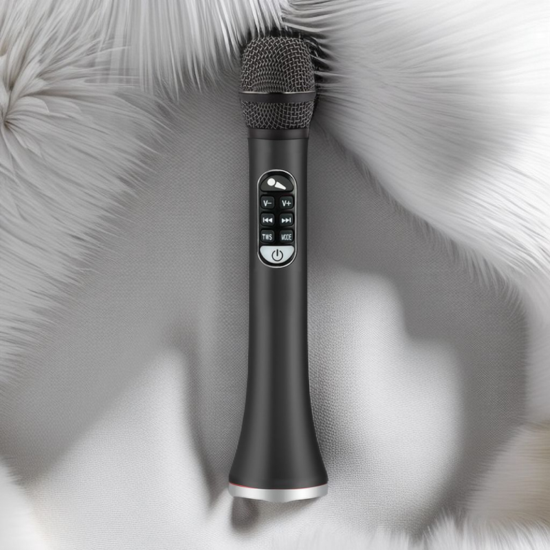 Microfon karaoke cu placă de sunet încorporată și difuzor Bluetooth, baterie 4000–6000 mAh, Bluetooth 5.3, răspuns în frecvență 100 Hz–20 kHz, putere de ieșire 40 W, pentru karaoke acasă și pe telefon
