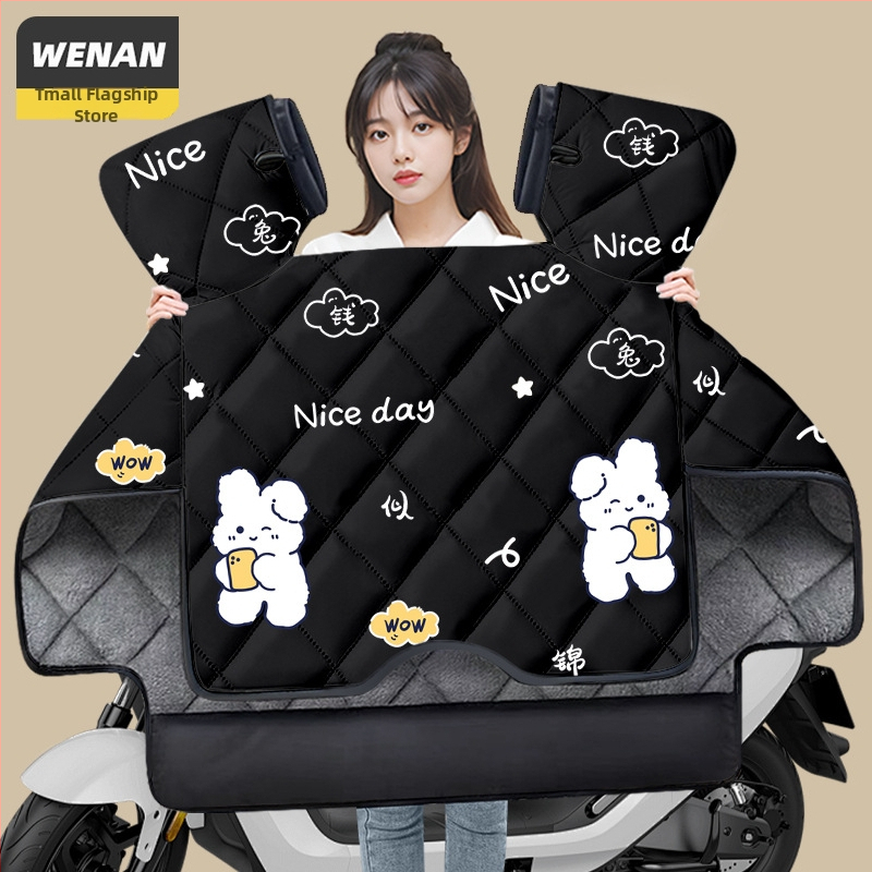 Pokrývka čelného skla pre skúter Uhr125 – odolná voči opotrebeniu, hrubá zimná flísová podšívka