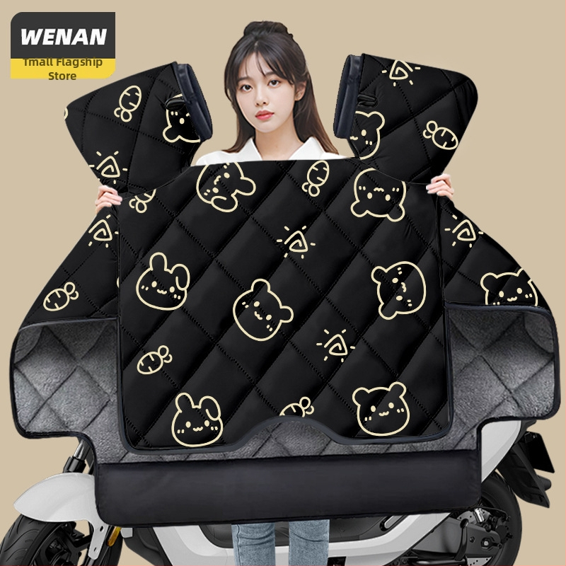 Pokrývka čelného skla pre skúter Uhr125 – odolná voči opotrebeniu, hrubá zimná flísová podšívka