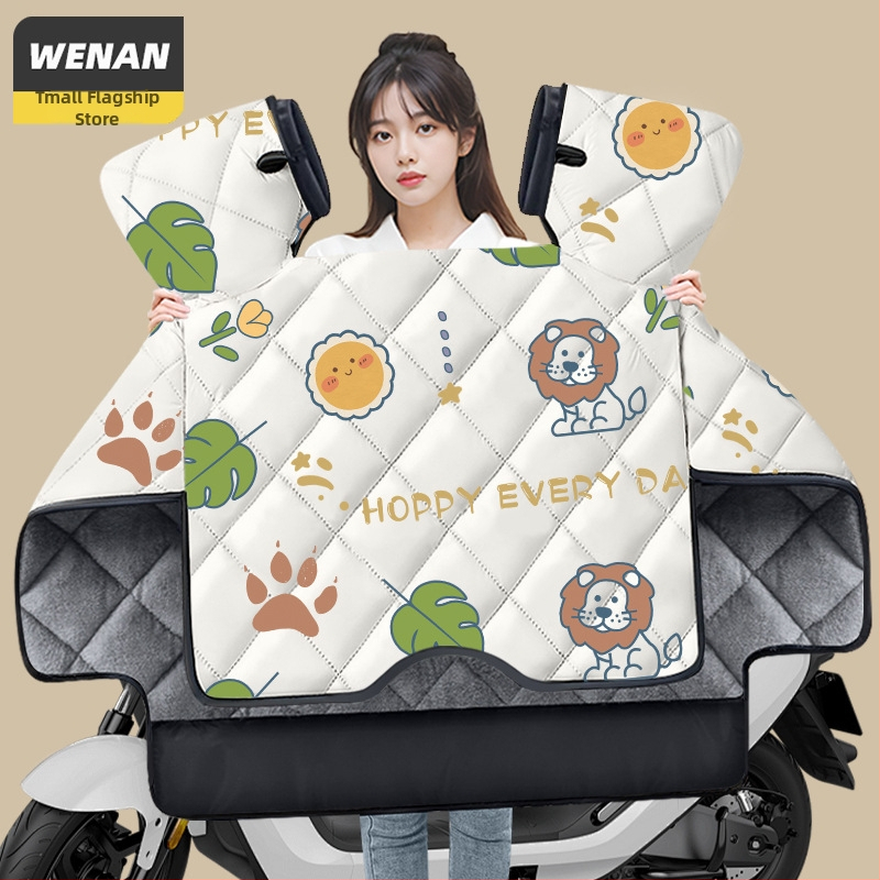 Pokrývka čelného skla pre skúter Uhr125 – odolná voči opotrebeniu, hrubá zimná flísová podšívka