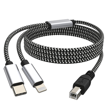 Moswag cablu audio pentru Apple OTG la USB; carcasă nichelată; nucleu din cupru; conductor din cupru; pentru dispozitive digitale