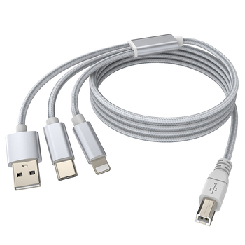 Moswag cablu audio pentru Apple OTG la USB; carcasă nichelată; nucleu din cupru; conductor din cupru; pentru dispozitive digitale