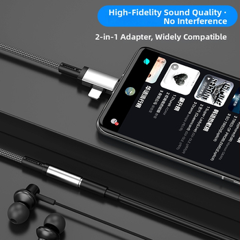 Δύο-σε-ένα USB-C σε 3,5 mm ήχο/ακουστικό προσαρμογέας για συσκευές Apple, μοντέλο 0161