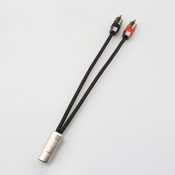 Cablu adaptor audio DIN 5 pini masculin către 2× RCA femelă pentru amplificator, din cupru OFC