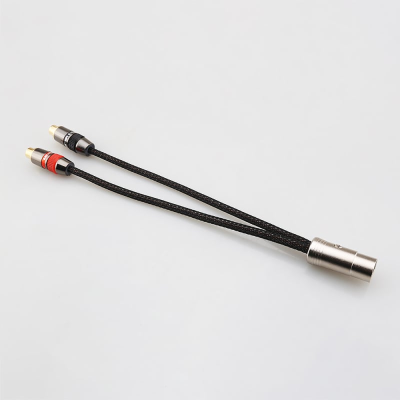 Cablu adaptor audio DIN 5 pini masculin către 2× RCA femelă pentru amplificator, din cupru OFC