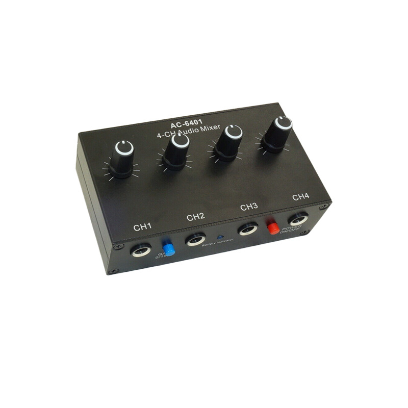 Mixer audio pentru instrumente și microfoane, 4 intrări/1 ieșire, model AC-6401, gaodiyin