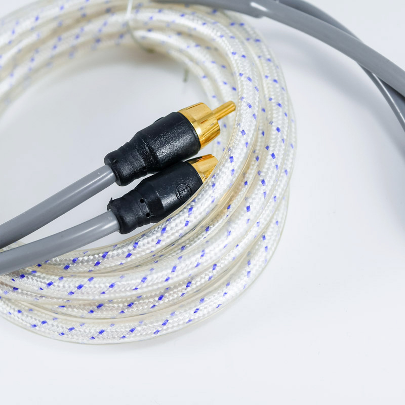 Auto AV kabel za audio, pleteni četverojezgreni bakreni kabel, 2RCA-2RCA, proziran