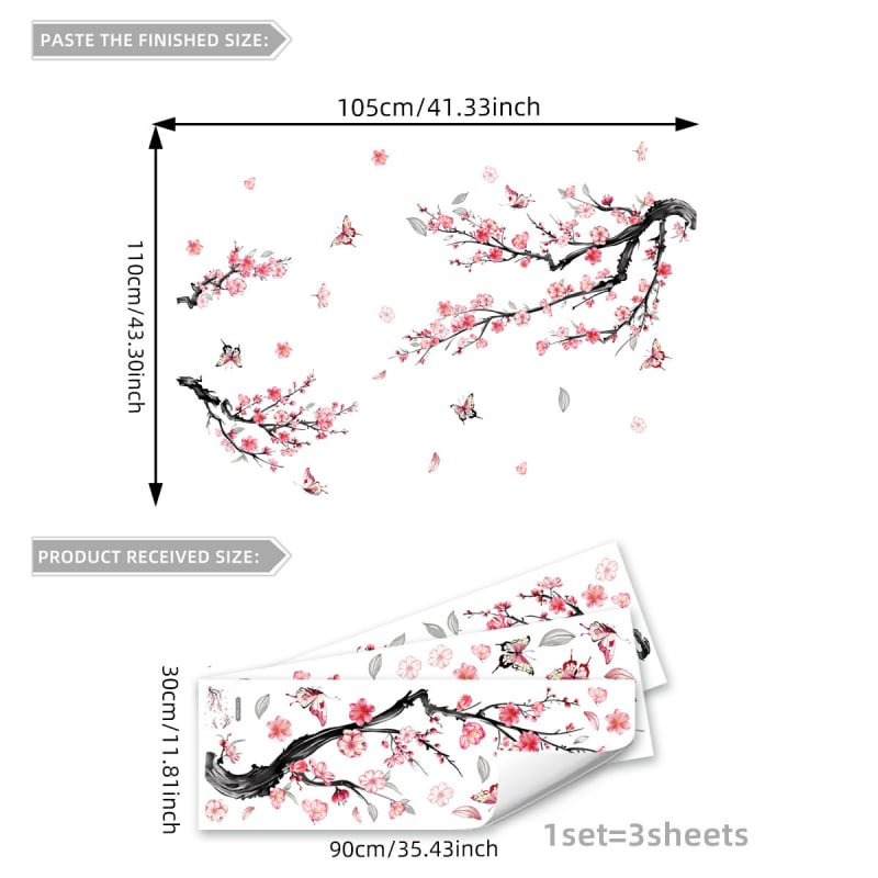 Διακοσμητικά αυτοκόλλητα τοίχου - σετ 3 τεμαχίων από PVC, μοντέρνο μινιμαλιστικό επίπεδο σχέδιο, κατάλληλο για σαλόνι, υπνοδωμάτιο, γραφείο