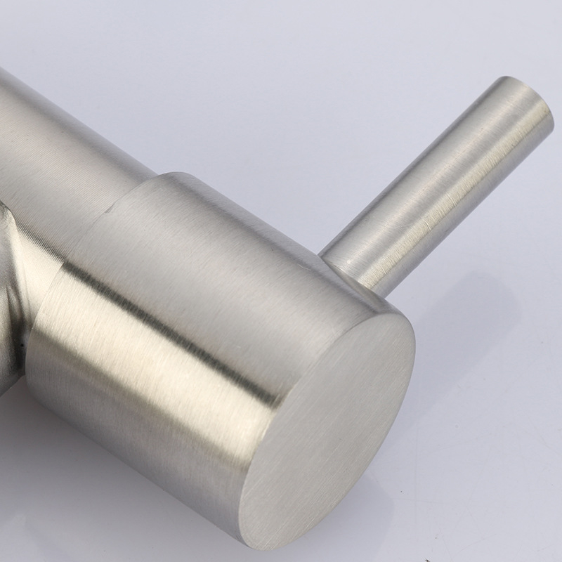 Nehrđavajuća čelična slavina za perilicu rublja, ugrađena, T-oblika izlaz, jednoručno upravljanje, 0-90°C