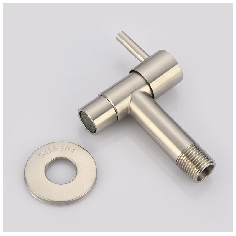 Nehrđavajuća čelična slavina za perilicu rublja, ugrađena, T-oblika izlaz, jednoručno upravljanje, 0-90°C