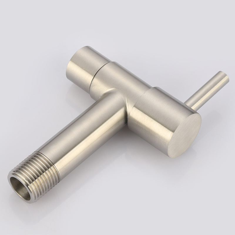Nehrđavajuća čelična slavina za perilicu rublja, ugrađena, T-oblika izlaz, jednoručno upravljanje, 0-90°C