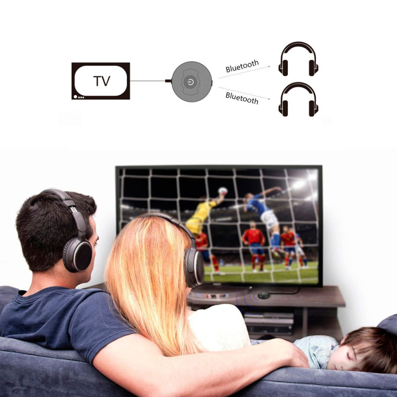 Bluetooth transmiter za televizor – dvostruko spajanje slušalica, Plug and Play, BT 5.3, doseg 10 m, sučelje 3,5 mm / micro USB