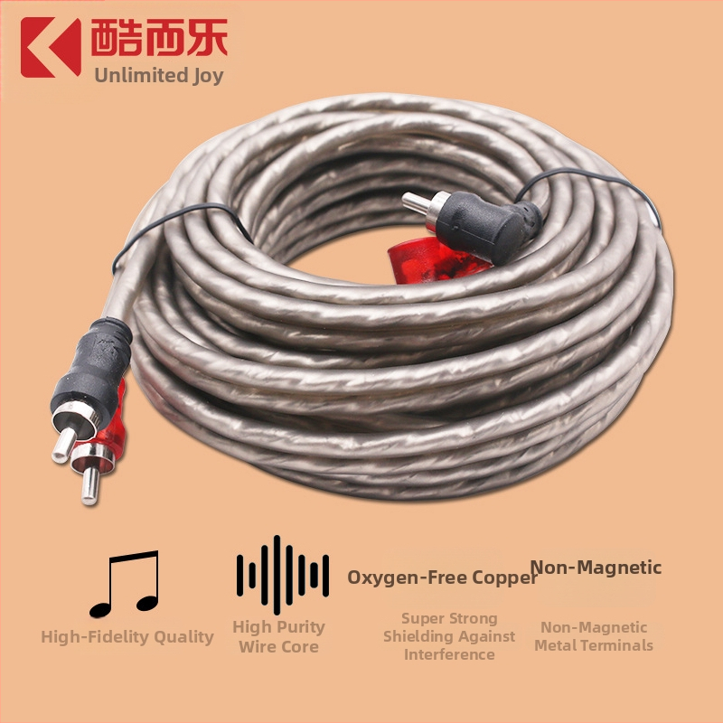 RCA kabel za auto audio, bakreni, čisti bakar, duljine 1 m, 2 m, 3 m i 5 m