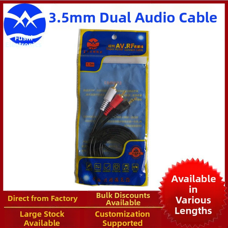 3,5 mm audio kabel s podjelom 1 na 2, plosnat AV priključak, zvuk i video