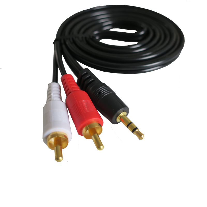 3,5 mm audio kabel s podjelom 1 na 2, plosnat AV priključak, zvuk i video